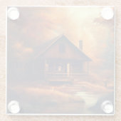 Herfst/Herfst/Halloween/rustiek schilderen Glazen Onderzetter (Achterkant)