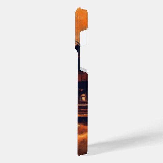 Herfst/Herfst/Halloween/rustiek schilderen iPhone Hoesje (Linkerkant)