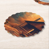 Herfst/Herfst/Halloween/rustiek schilderen Kartonnen Onderzetters (Gekanteld)