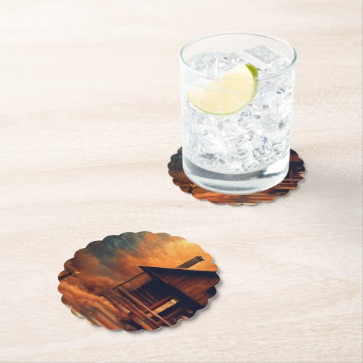 Herfst/Herfst/Halloween/rustiek schilderen Kartonnen Onderzetters (Insitu)