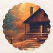 Herfst/Herfst/Halloween/rustiek schilderen Kartonnen Onderzetters (Voorkant)