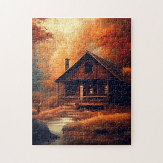 Herfst/Herfst/Halloween/rustiek schilderen Legpuzzel (Verticaal)