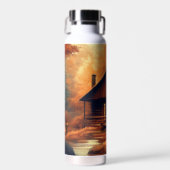 Herfst/Herfst/Halloween/rustiek schilderen Waterfles (Voorkant)