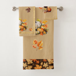 Herfst herfst handdoek set