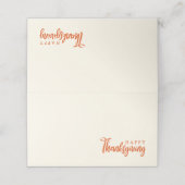 Herfst Herfst Happy Thanksgiving Groet Plaatskaartje (Buitenkant ongevouwen)