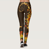 Herfst herfst herfst leest  zwart of bruin leggings (Achterkant)