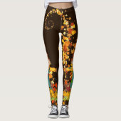 Herfst herfst herfst leest  zwart of bruin leggings (Voorkant)