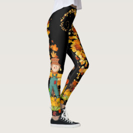 Herfst herfst herfst leest  zwart of bruin leggings