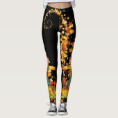 Herfst herfst herfst leest  zwart of bruin leggings (Voorkant)