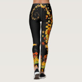 Herfst herfst herfst leest  zwart of bruin leggings (Achterkant)