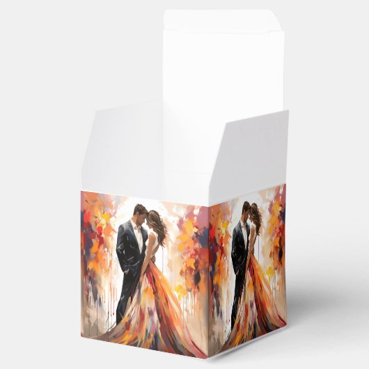 Herfst Herfst Herfst Trouwpaar Artistieke gunst Bo Bedankdoosjes (Geopend)