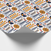 herfst herfst herfstkunstpatroon cadeaupapier (Hoek)