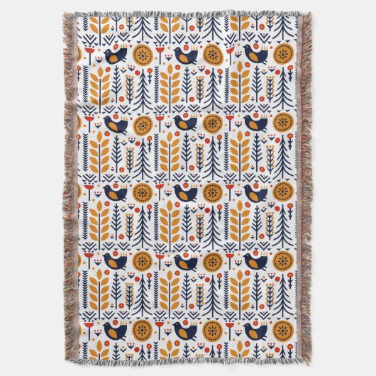 herfst herfst herfstkunstpatroon deken (Voorkant Verticaal)