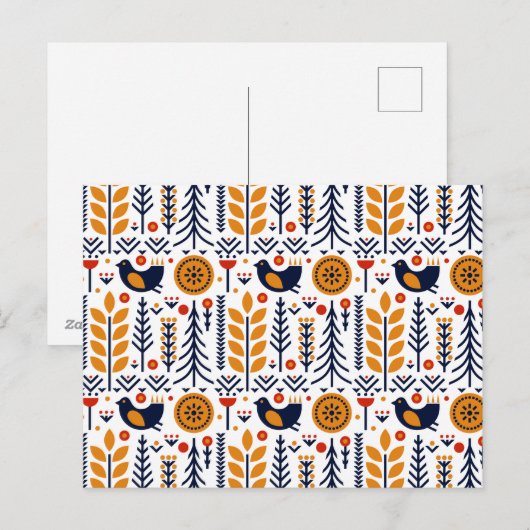 herfst herfst herfstkunstpatroon feestdagenkaart (Voorkant / Achterkant)