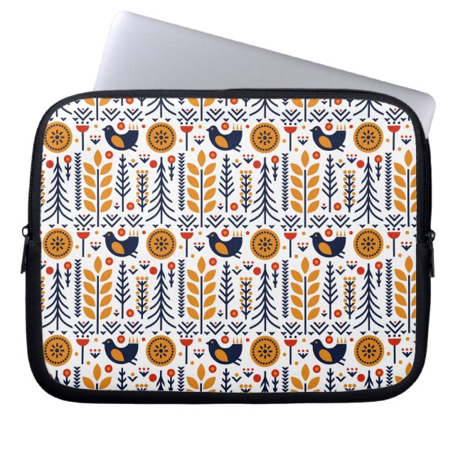 herfst herfst herfstkunstpatroon laptop sleeve (Voorkant)