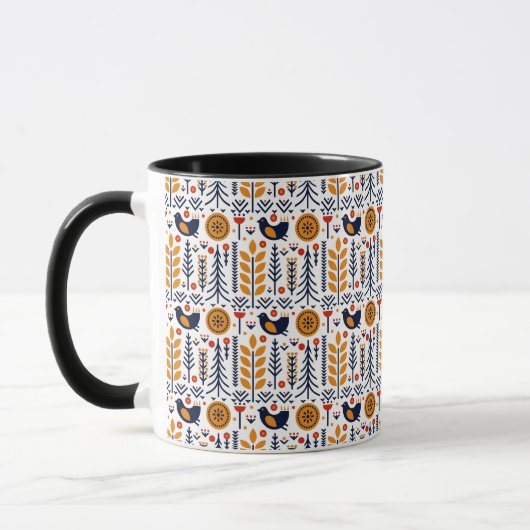 herfst herfst herfstkunstpatroon mok (Links)