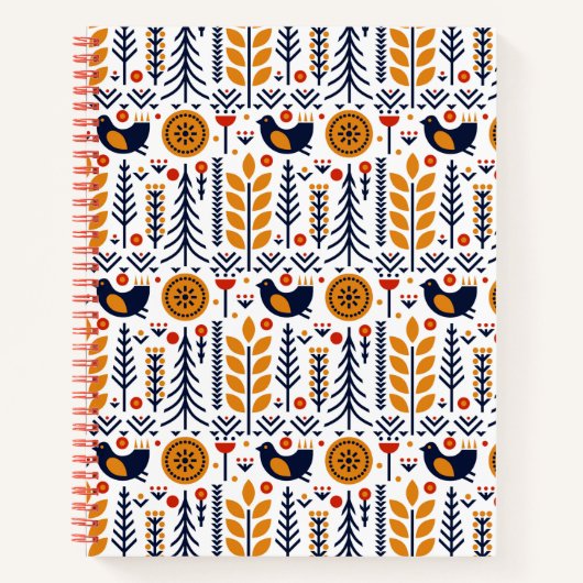 herfst herfst herfstkunstpatroon notitieboek (Voorkant)