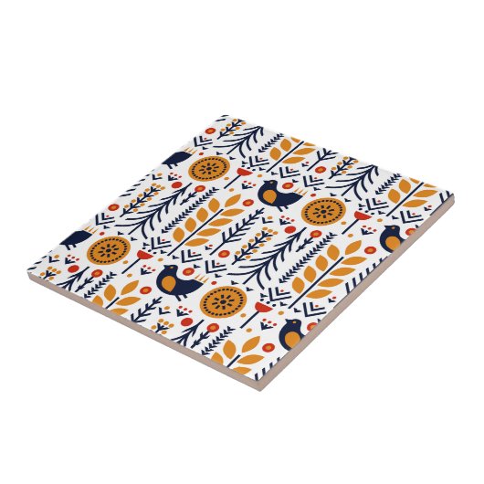 herfst herfst herfstkunstpatroon tegeltje (Zijkant)