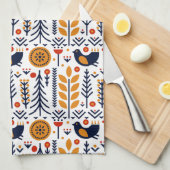 herfst herfst herfstkunstpatroon theedoek (Quarter Fold)