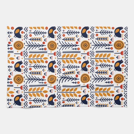 herfst herfst herfstkunstpatroon theedoek (Horizontaal)