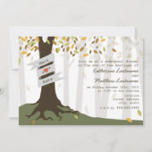 Herfst herfst herrepetitie bos / bos kaart (Voorkant)