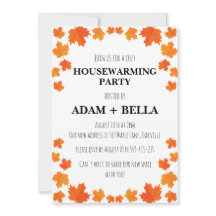 Herfst herfst housewarming uitnodigingen