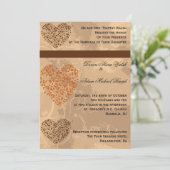 Herfst/herfst huwelijksuitnodiging kaart (Staand voorkant)