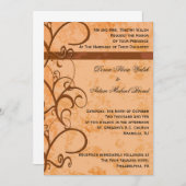 Herfst/herfst huwelijksuitnodiging kaart (Voorkant / Achterkant)