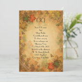 Herfst Herfst Huwelijksuitnodiging vertrekt Kaart (Staand voorkant)