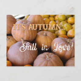 Herfst Herfst in de liefde!! Pumpkins Vakantie Sei Briefkaart