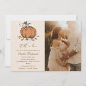 Herfst Herfst In Liefde Baby shower Foto Kaart (Voorkant)