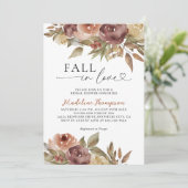 Herfst Herfst in Liefde Hart Script Vrijgezellenfe Kaart (Staand voorkant)