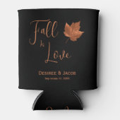 herfst Herfst in liefde rustiek koper zwart esdoor Blikjeskoeler (Voorkant)