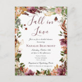 Herfst Herfst In Liefde Vrijgezellenfeest Uitnodiging Briefkaart (Voorkant)