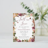 Herfst Herfst In Liefde Vrijgezellenfeest Uitnodiging Briefkaart (Staand voorkant)