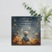 Herfst Herfst in liefde vuurvliegweide baby shower Kaart (Staand voorkant)