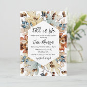 Herfst Herfst in Love Foliage Berries Baby shower Kaart (Staand voorkant)