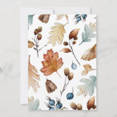 Herfst Herfst in Love Foliage Berries Baby shower Kaart (Achterkant)