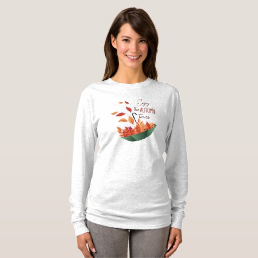 Herfst/herfst in Umbrella T-shirt (Voorkant volledig)