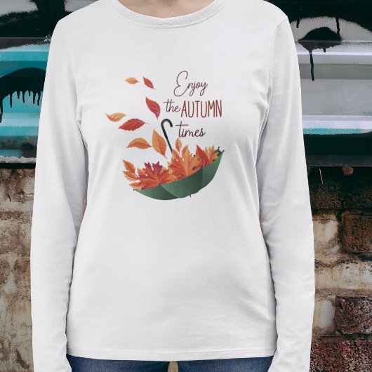Herfst/herfst in Umbrella T-shirt