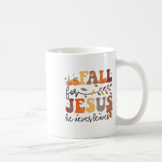 Herfst Herfst Jezus Hij verlaat nooit vrouwen Koffiemok