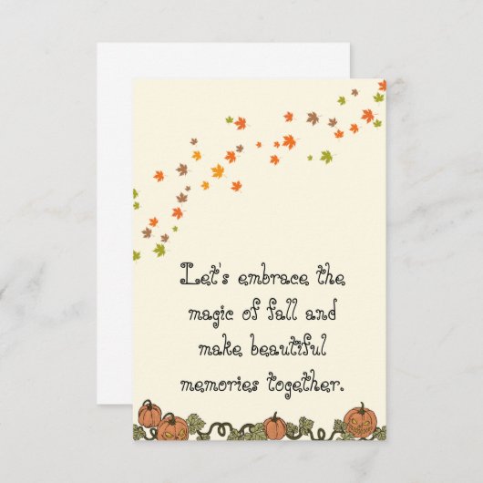 Herfst Herfst Kaarten (Voorkant / Achterkant)