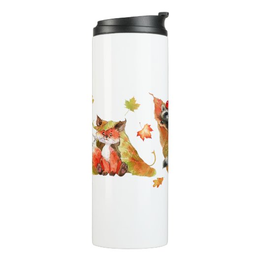 Herfst herfst kalkoen thermosbeker (Gedraaid links)