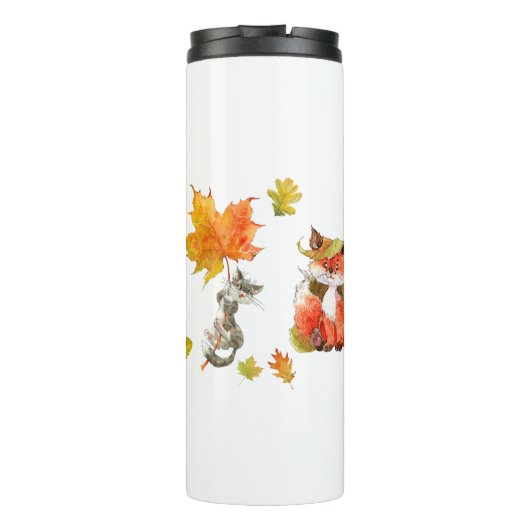 Herfst herfst kalkoen thermosbeker (Achterkant)