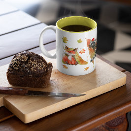 Herfst herfst kalkoen tweekleurige koffiemok