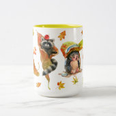 Herfst herfst kalkoen tweekleurige koffiemok (Center)