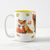 Herfst herfst kalkoen tweekleurige koffiemok (Links)