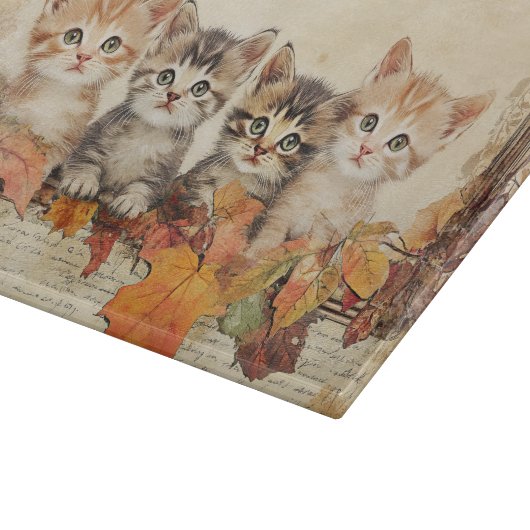 Herfst Herfst Katten #1 Snijplank (Hoek)