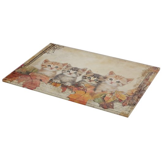 Herfst Herfst Katten #1 Snijplank (Hoek)