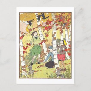 herfst/Herfst Kinderboek Illustratie Briefkaart